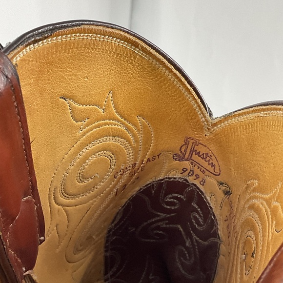 Justin Boots Vintage Eel SZ 12 D - Picture 6 of 7